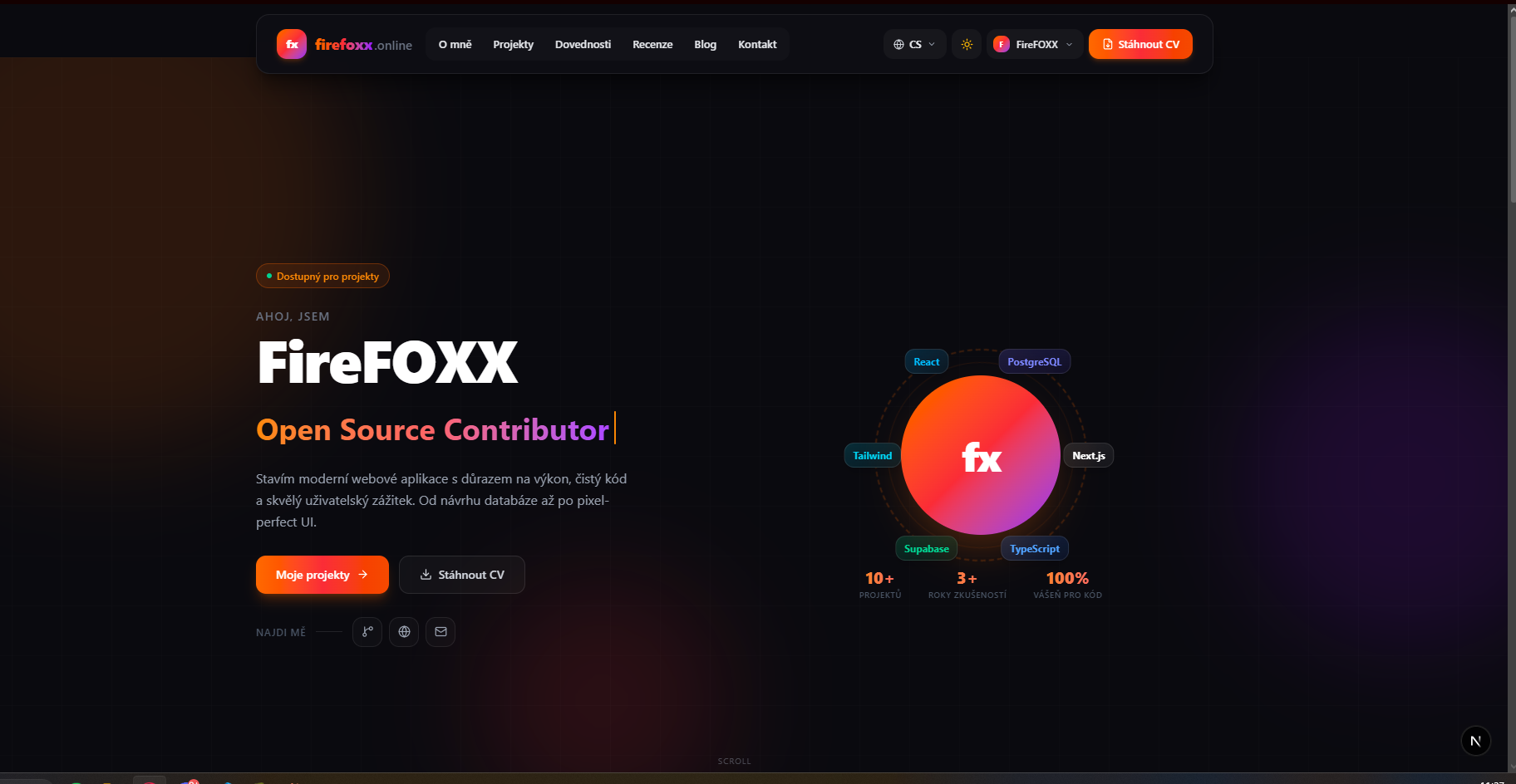 Personal Portfolio & Admin Dashboard